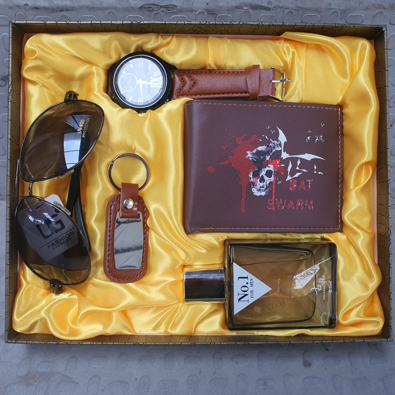 Kit de caballero + perfume 5 pcs AMC-2974