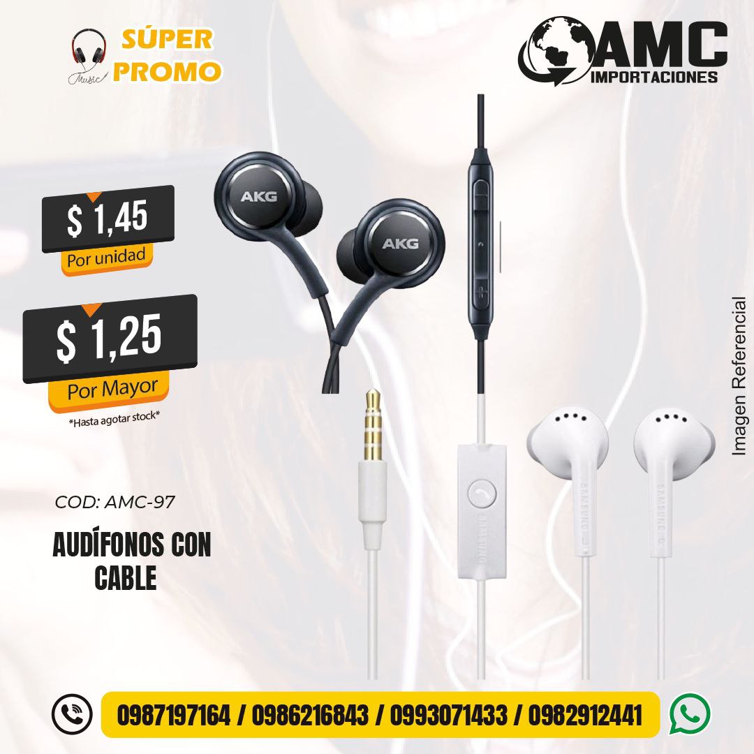 Audífonos con cable AMC-97