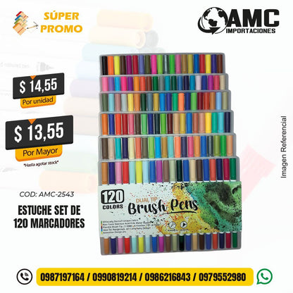 Estuche set de 120 marcadores  AMC-2543