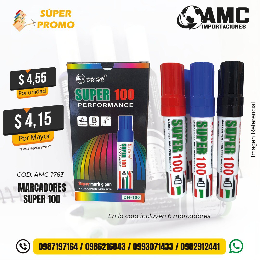 Marcadores super 100 AMC-1763