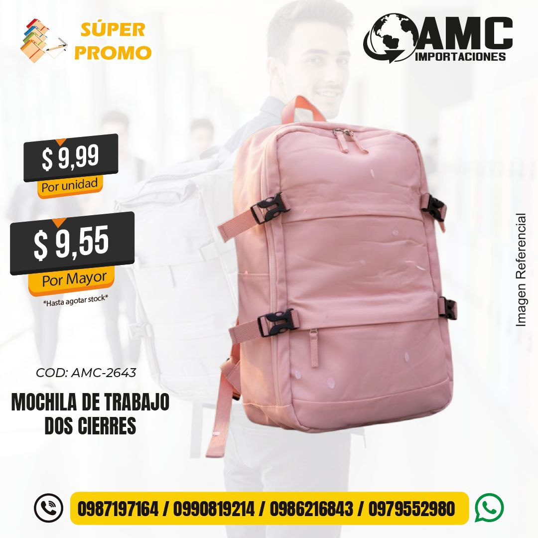 Mochila de trabajo dos cierres AMC-2643