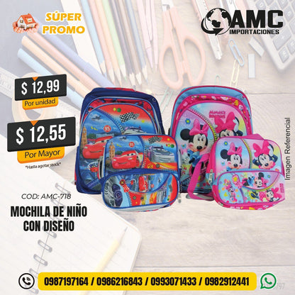 Mochila de niño con diseño  AMC-718