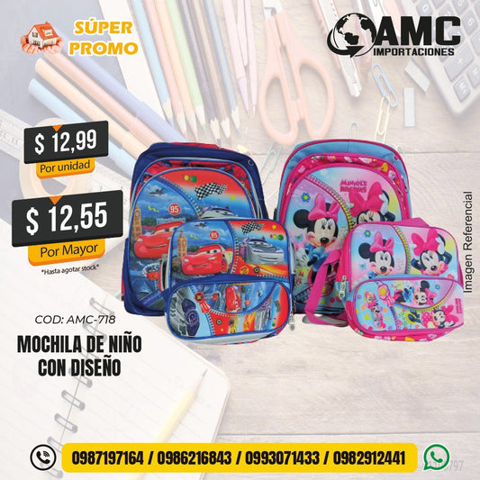 Mochila de niño con diseño  AMC-718
