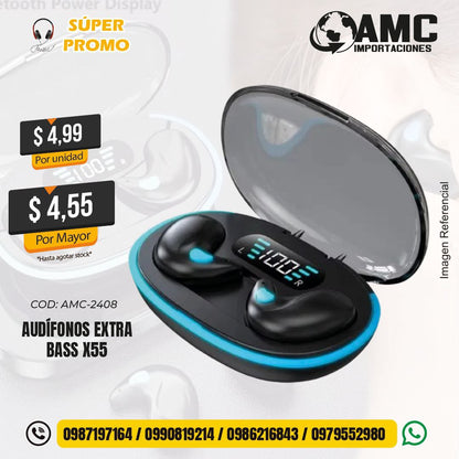 Audífonos extra Bass X55 AMC-2408