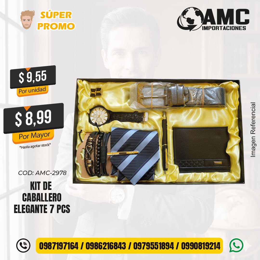Kit de caballero elegante 7 pcs AMC-2978