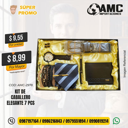 Kit de caballero elegante 7 pcs AMC-2978