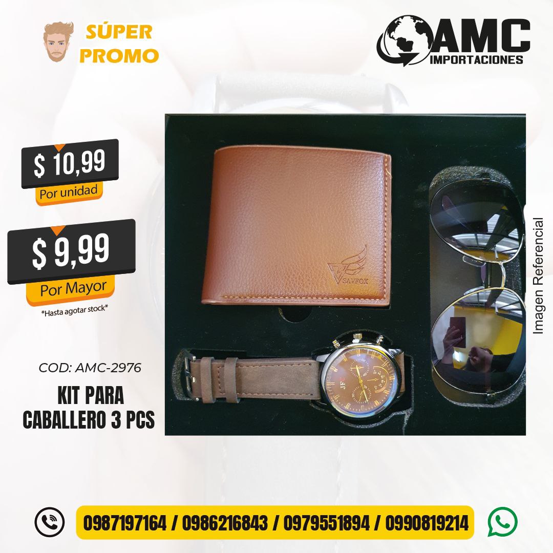 Kit para caballero 3 pcs AMC-2976