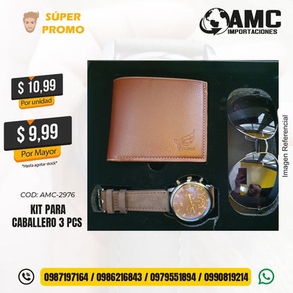 Kit para caballero 3 pcs AMC-2976