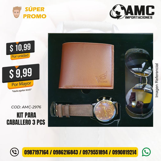Kit para caballero 3 pcs AMC-2976