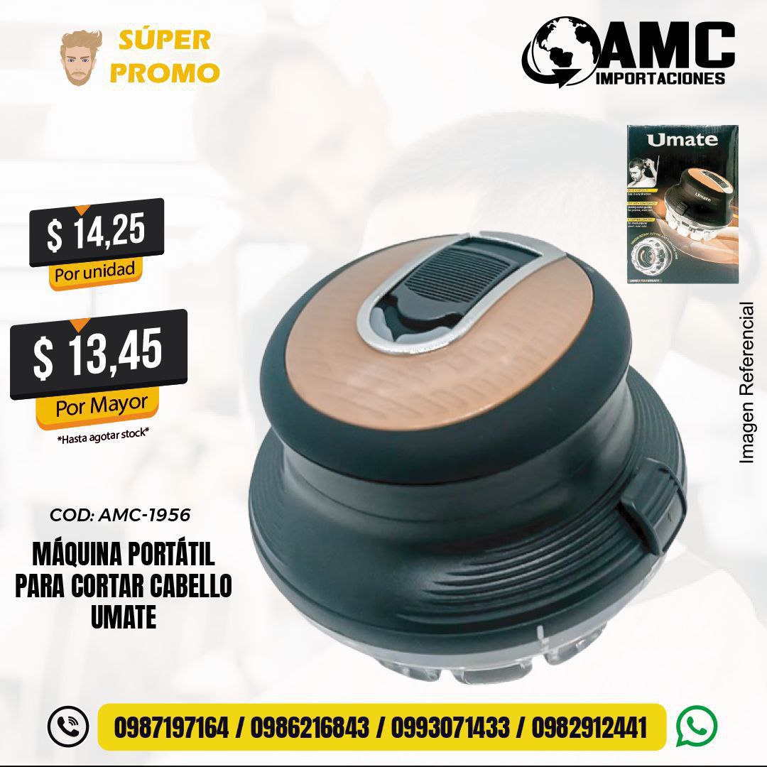 Máquina portátil para cortar cabello umate AMC-1956