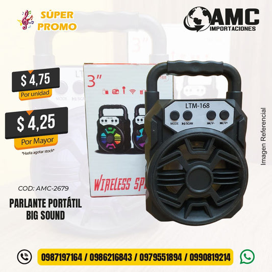 Parlante portátil big sound AMC-2679