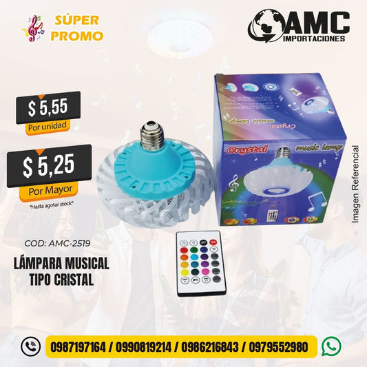 Lámpara musical tipo cristal AMC-2519
