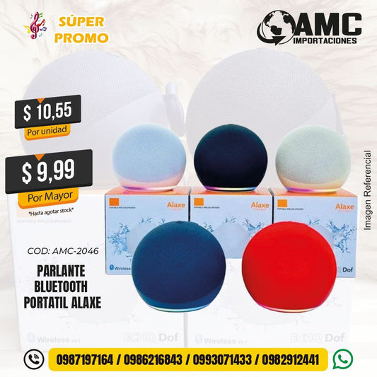 Parlante bluetooth portátil alaxe AMC-2046