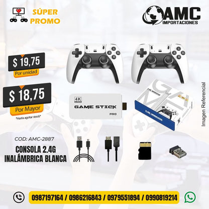 Consola 2.4G Inalámbrica Blanca AMC-2887