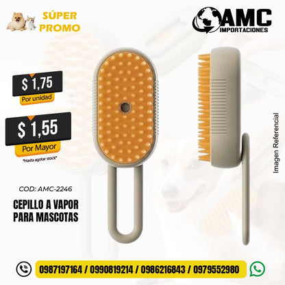 Cepillo a vapor para mascotas AMC-2246