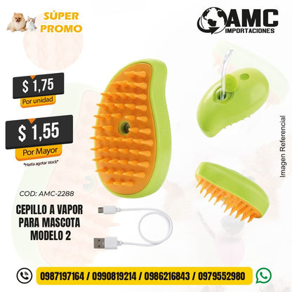 Cepillo a vapor para mascota nuevo modelo AMC-2288