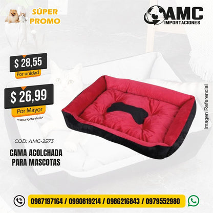 Cama acolchada para mascotas AMC-2573