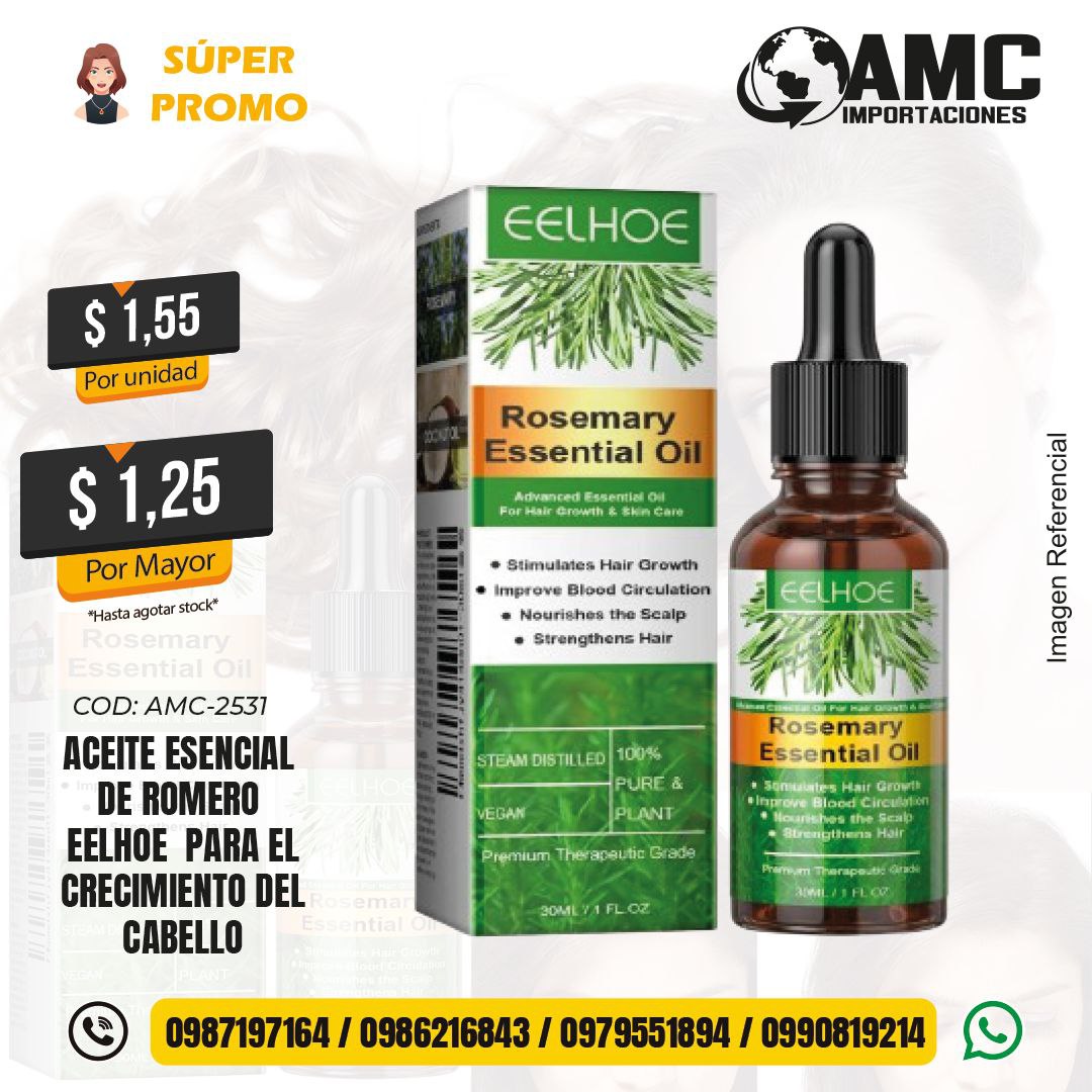 Aceite esencial de romero eelhoe para el crecimiento del cabello AMC-2531