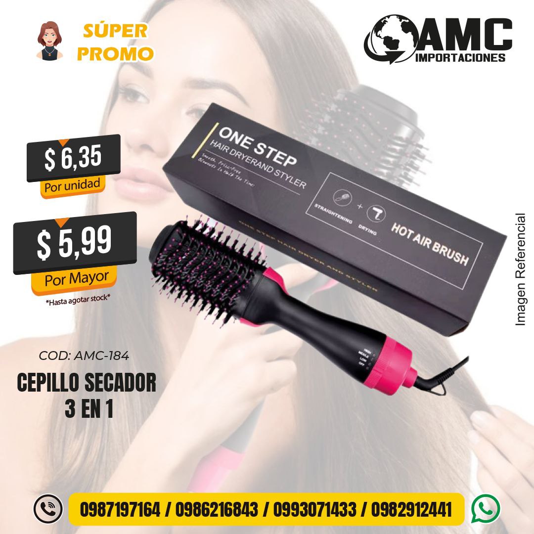 Cepillo secador 3 en 1  AMC-184