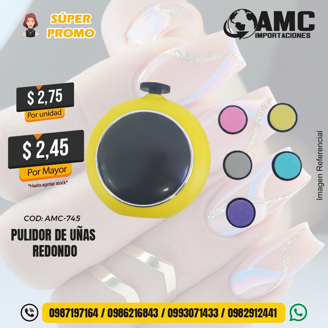 Pulidor de uñas redondo  AMC-745