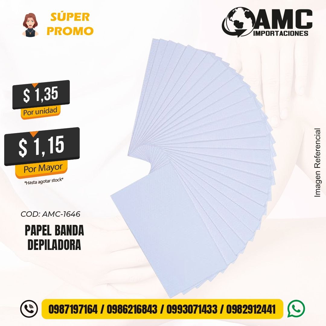 Papel banda depiladora Código AMC-1646