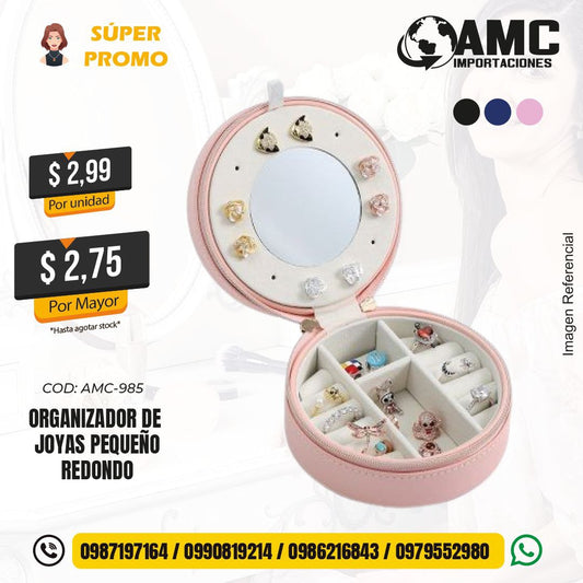 Organizador de joyas pequeño redondo AMC-985