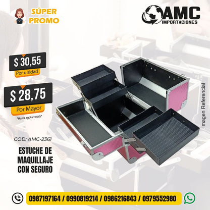 Estuche de maquillaje con seguro AMC-2361