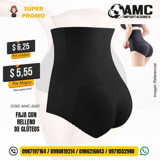 Faja con relleno de glúteos AMC-2451