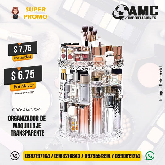 Organizador de maquillaje transparente AMC-320