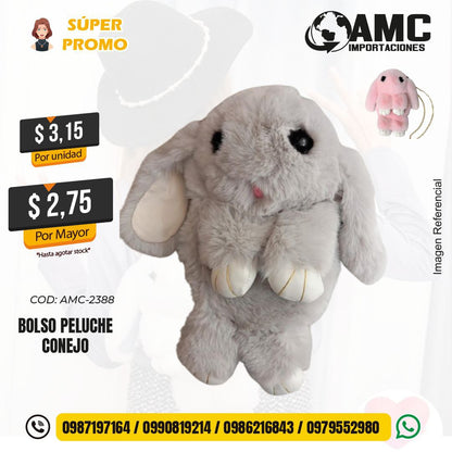 Bolso peluche de conejo  AMC-2388