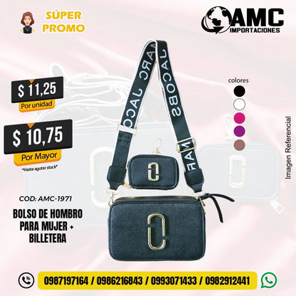 Bolso de hombro para mujer + billetera AMC-1971