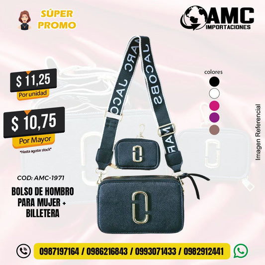 Bolso de hombro para mujer + billetera AMC-1971