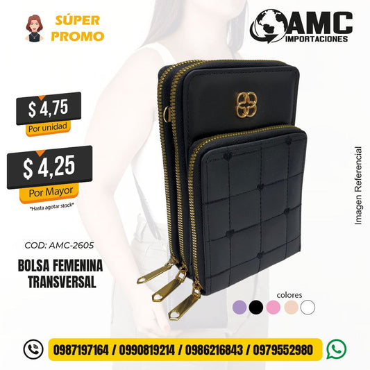 Bolsa femenina transversal AMC-2605