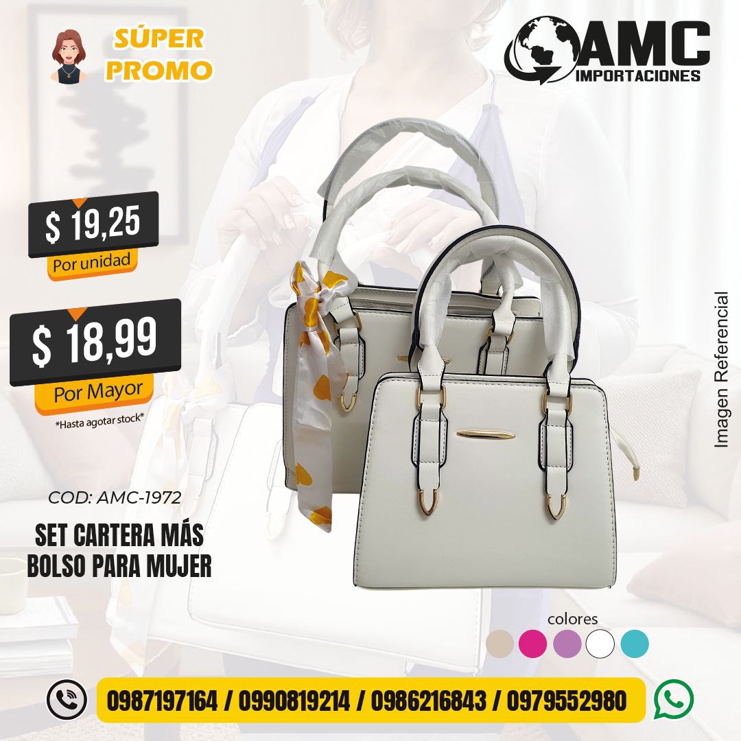 Set cartera más bolso para mujer AMC-1972