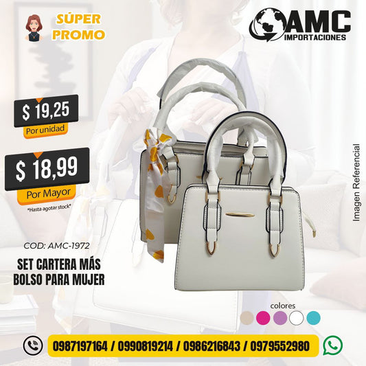 Set cartera más bolso para mujer AMC-1972