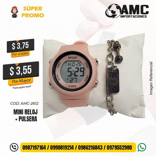 Mini reloj + pulsera AMC-2612