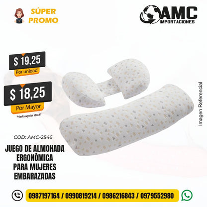Juego de almohada ergonómica para mujeres embarazadas AMC-2546