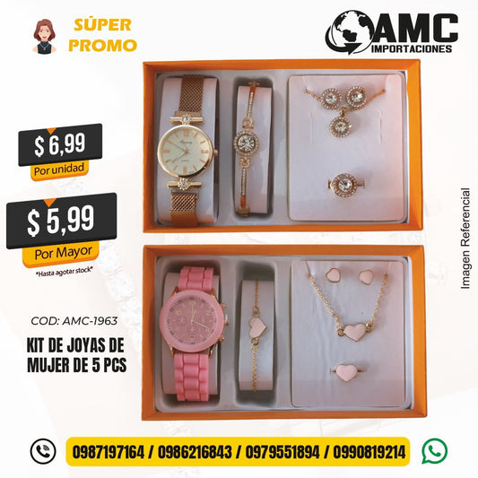 Kit de joyas de mujer de 5 pcs AMC-1963