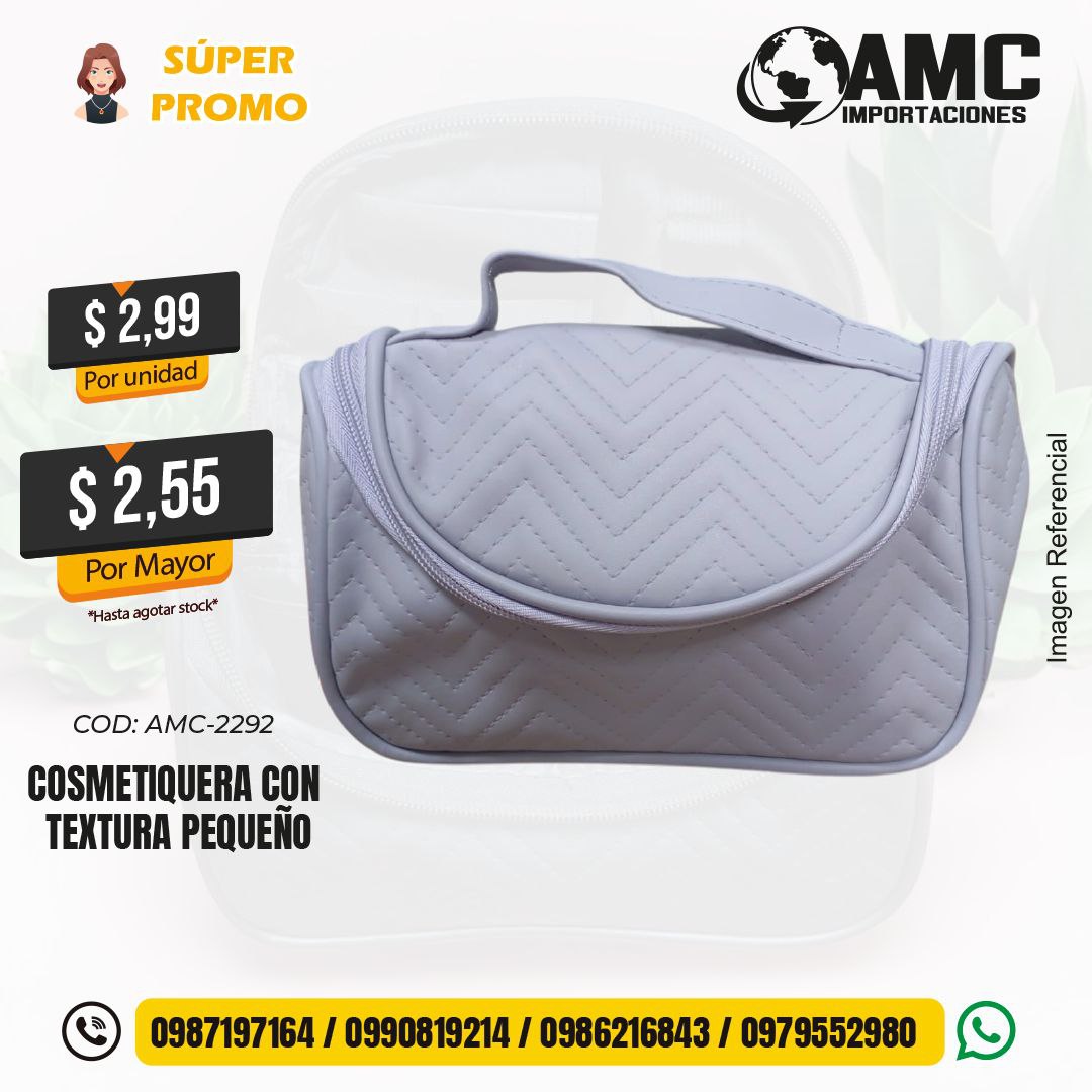 Cosmetiquera con textura pequeño AMC-2292