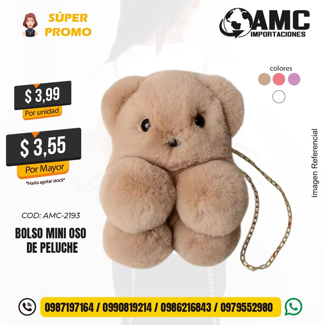 Bolso peluche normal AMC-2193