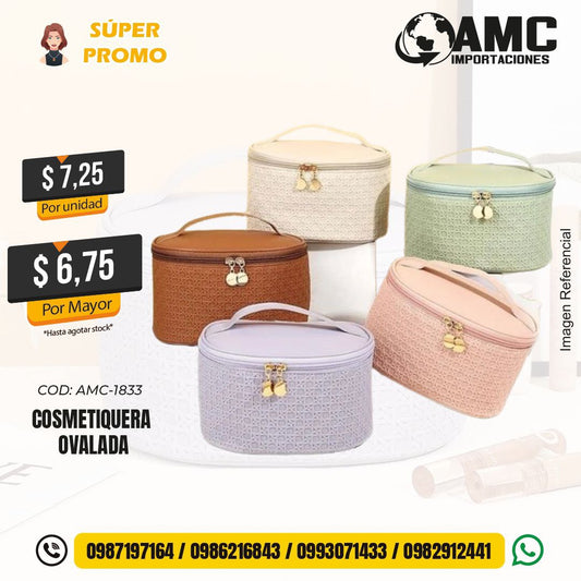 Cosmetiquera ovalada AMC-1833