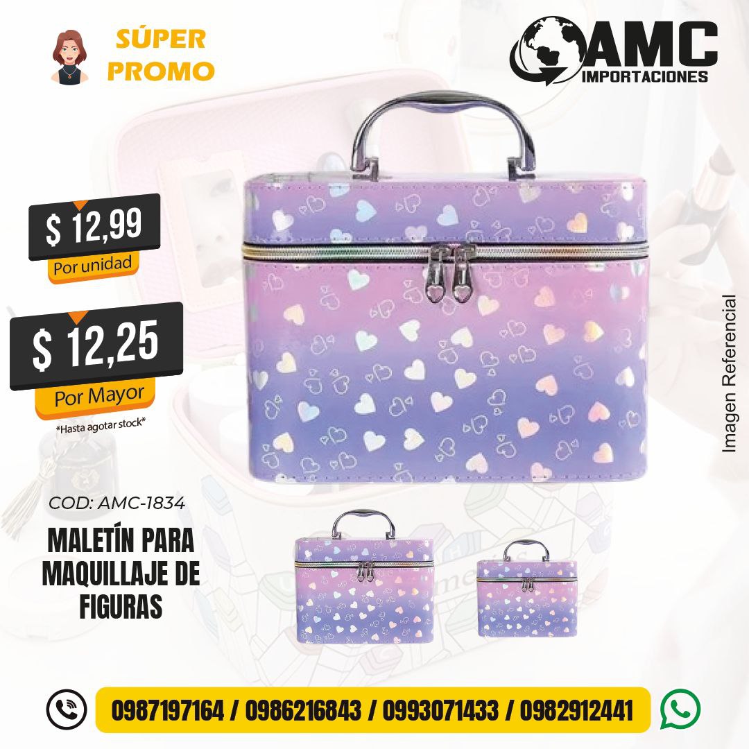 Maletín para Maquillaje de Figuras AMC-1834