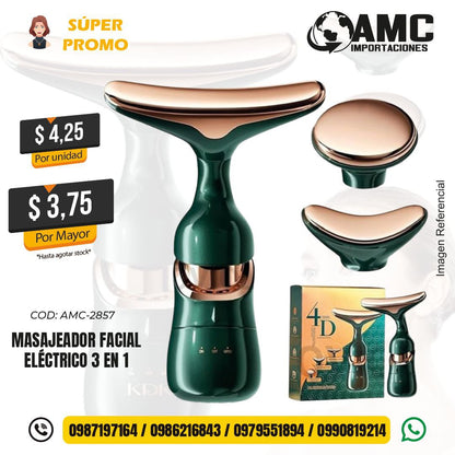 Masajeador Facial Eléctrico 3 en 1 AMC-2857