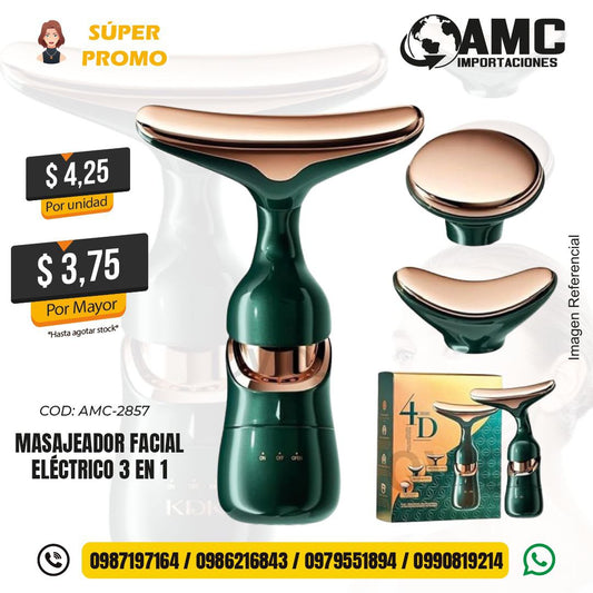 Masajeador Facial Eléctrico 3 en 1 AMC-2857