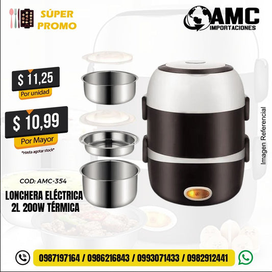 Lonchera eléctrica 2L 200w térmica AMC-354