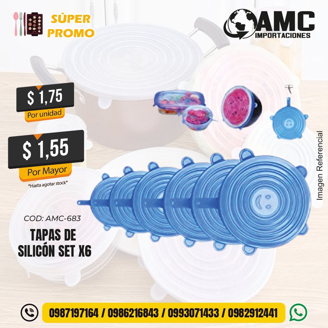 Tapas de silicon set x6 AMC-683