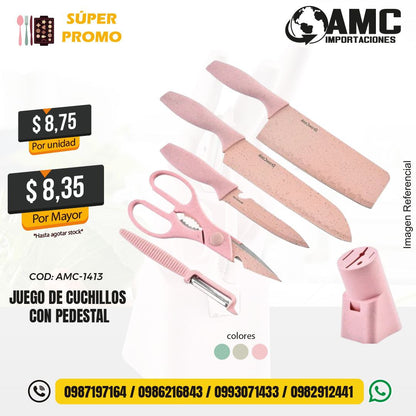 Juego de cuchillos con pedestal AMC-1413