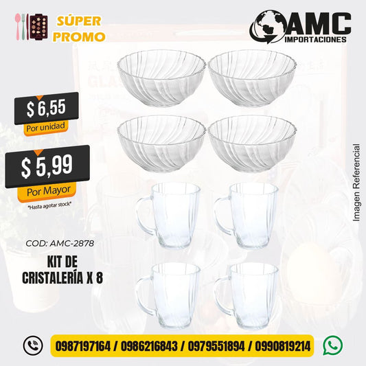 Kit de Cristalería x 8 AMC-2878