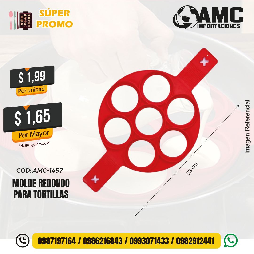 Molde redondo para tortillas AMC-1457
