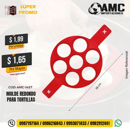Molde redondo para tortillas AMC-1457